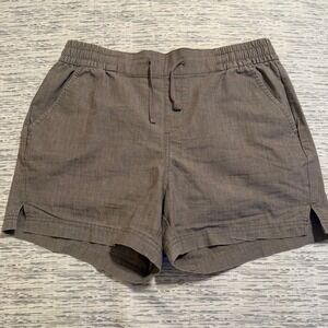 Magellan Outdoors Womens Classic Fit Shorts Gray Elastic Drawstring Size M
